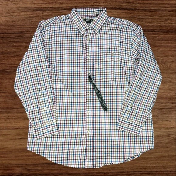 Orvis Men’s Check Pattern Country Twill L/S Button Up Dress Shirt. Size XL NWT - Picture 2 of 11